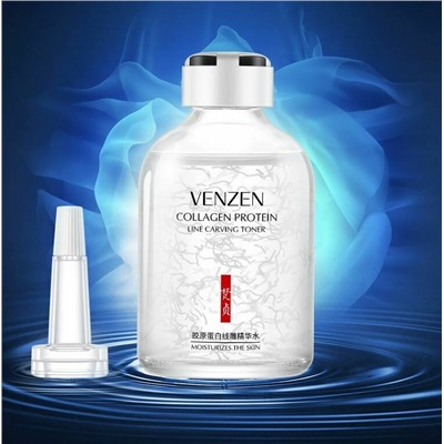 SALE! Venzen, Омолаживающая сыворотка-тонер для лица, с протеинами коллагена, Collagen Protein Line Carving Toner, 50 мл.