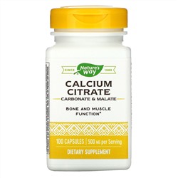Nature's Way, Calcium Citrate, 500 mg, 100 Capsules