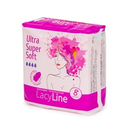 Гигиенические прокладки ULTRA SUPER SOFT, 8шт, 4 капли (продукция)