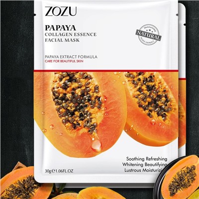 Zozu маска для лица коллаген + экстрактом кокоса, 30 гр.