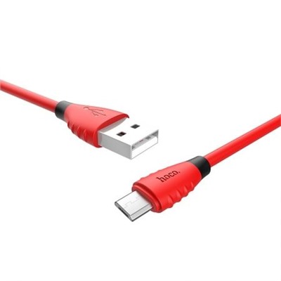 Кабель USB 2.0 Am=>micro B - 1.2 м, красный, Hoco X27 Excellent Сharge