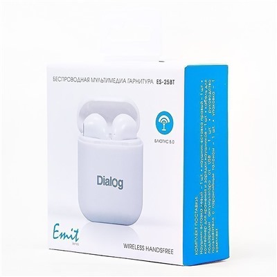 Беспроводные Bluetooth-наушники Dialog TWS Emit ES-25BT (white) ..