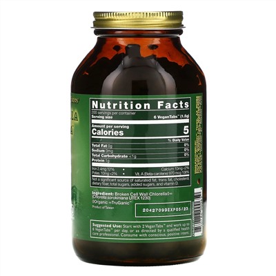 HealthForce Superfoods, Chlorella Manna, добавка с хлореллой, 1200 веганских таблеток