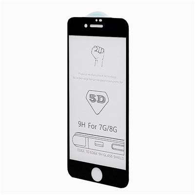 Защитное стекло Full Screen 3D Flat для "Apple iPhone 7/iPhone 8/iPhone SE 2020" (black) (тех.уп.)