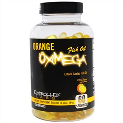 Controlled Labs, Апельсиновый рыбий жир OxiMega с цитрусовым вкусом, 120 мягких желатиновых капсул