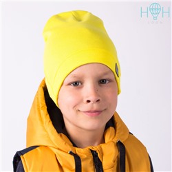 ШЛ20-08050456 Однослойная шапка с нашивкой "Воздушный шар", желтый