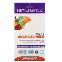 New Chapter, Men's Advanced Multi, 120 Vegetarian Tablets