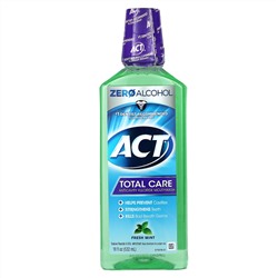 Act, Total Care, ополаскиватель для рта с фторидом, против кариеса, без спирта, свежая мята, 532 мл (18 жидк. унций)