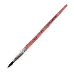 Кисть Белка + Коза круглая, HANA Рисуй № 5 (длина волоса 19 мм), короткая ручка матовая