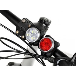 Универсальный фонарь для велосипеда LED Light Combo Zecto Drive HJ-030, USB, Акция!
