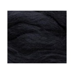 Шерсть для валяния ПЕХОРКА полутонкая шерсть (100%шерсть) 50г цв.002 черный