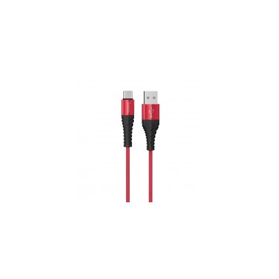 Кабель USB 3.1 Type C(m) - USB 2.0 Am - 1.0 м, красный, тканевая оплетка, Hoco X38 Cool