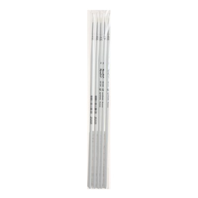 Кисть Roubloff белая синтетика, круглая, серия 1В12 № 2, ручка длинная белая, белая обойма