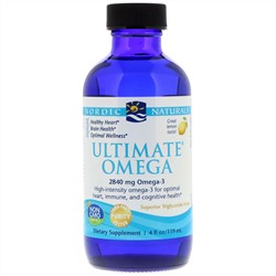 Nordic Naturals, Ultimate Omega, лимон, 2840 мг, 119 мл (4 жидких унции)