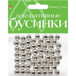Бусины круглые серебряные  8 мм 2-371/08 Альт