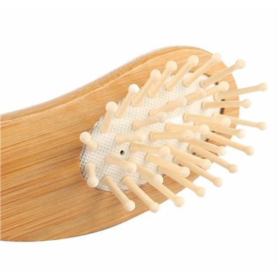 SALE! Бамбуковая массажная расческа для волос на мягкой подушке, 1 шт.