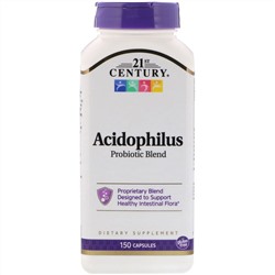 21st Century, Смесь пробиотиков Acidophilus, 150 капсул