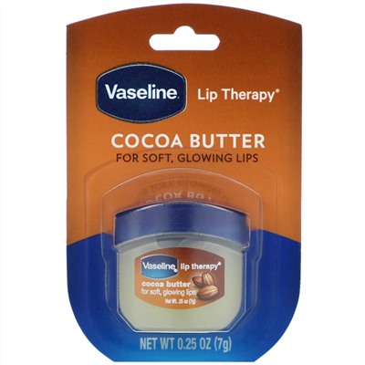 Vaseline, уход для губ, какао-масло, 7 г (0.25 унций)