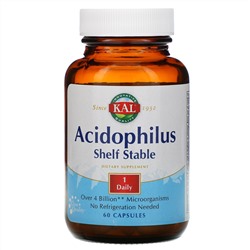 KAL, Acidophilus Shelf Stable, 60 Capsules
