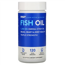 RSP Nutrition, Рыбий жир, 120 мягких таблеток