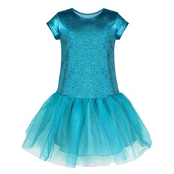 Нарядное бирюзовое платье для девочки 83274-ДН21