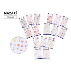 Декоративные наклейки 9,3х16,5 см 16 дизайнов M-8654 Mazari