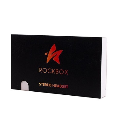Проводные наушники внутриканальные RockBox HRBX-700 Black Box, 3.5 Jack (black)