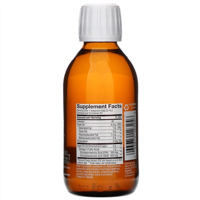 Ascenta, NutraVege, растительный источник омега-3 с повышенной силой действия, клюква с апельсином, 1000 мг, 200 мл (6,8 жидк. унции)