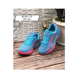 Женские кроссовки 8046-15 голубые с розовым