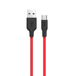 Кабель USB 3.1 Type C(m) - USB 2.0 Am - 1.0 м, силикон, красный, Hoco X21 Plus