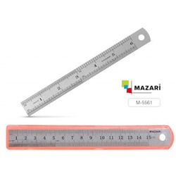 Линейка металлическая 15 см M-5561 Mazari