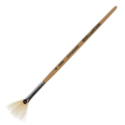 Кисть Веерная Щетина, HANA Сочиняй № 4 (длина волоса 23 мм), короткая ручка матовая
