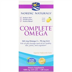 Nordic Naturals, Омега-комплекс, лимон, 1000 мг, 120 желатиновых капсул