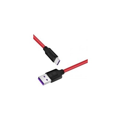 Кабель USB 3.1 Type C(m) - USB 2.0 Am - 1.2 м, 5A, красный, Hoco X11 Rapid