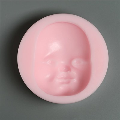 Молд силикон №976 "Лицо малыша" 7,8 х 5,8 см, глубина - 2 см