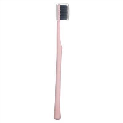 Boka, классическая зубная щетка с активированным углем, мягкая, розовая, 1 шт.