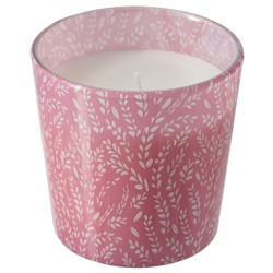 MEDKÄMPE МЕДКЭМПЕ, Ароматическая свеча в стакане, Летние поля/розовый, 7.5 см