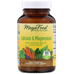 MegaFood, Calcium & Magnesium, 60 Tablets
