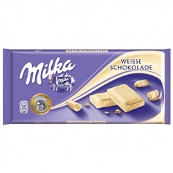 Шоколад Milka White Chocolate 100гр(плитка) Артикул: 7073 Количество: 35
