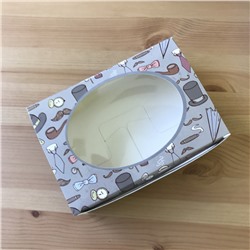 Декоративная упаковка "Шляпы и Сигары" (коробочка с окошком)