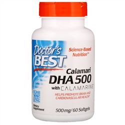 Doctor's Best, Calamari DHA 500 with Calamarine , 500 mg, 60 Softgels