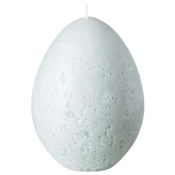 HEMBYGD ХЕМБЮГТ, Неароматич свеча формовая, яйцевидной формы/серый, 11.5 см