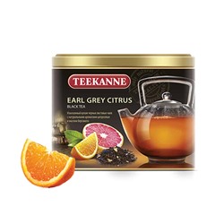 Чай TEEKANNE "Earl Grey Citrus" черный бергамот/цитрус листовой, 150г ж/б 620727