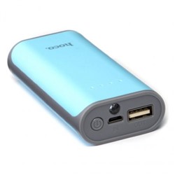 Зарядное устройство Hoco B21 Tiny Concave, 5200 мА/ч, 1A USB, синее
