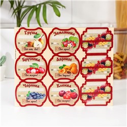 Набор цветных этикеток для домашних заготовок из ягод и фруктов 6.4×5.2 см