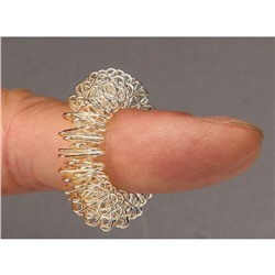 Пальцевый массажер Small Wholesale Finger Acupuncture Spring Ring Massager Ring Gold And Silver plating Spring Massage Finger stainless steel оптом оптом