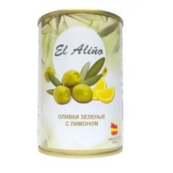 «EL alino», оливки крупные с лимоном, 270 гр.