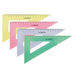 Треугольник 12 см х 30 градусов 08.21.41 прозрачный цветной SchoolФормат