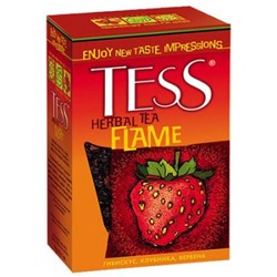 Чай Тесс Flame травяной со вкусом и ароматом клубники, гибискуса, вербена 90 гр.