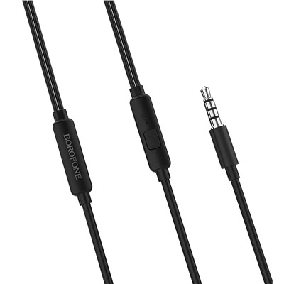 Проводные наушники с микрофоном внутриканальные Borofone BM22 Boundless, 3.5 Jack (black)